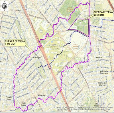 Cuenca externa e interna de Zona del TEC